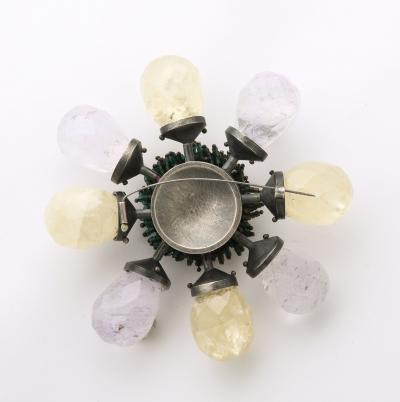 Karen Gilbert Sterling and Rock Crystal Brooch