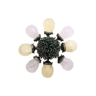 Karen Gilbert Sterling and Rock Crystal Brooch