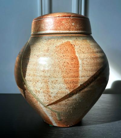 Karen Karnes Glazed Ceramic Jar Studio Pottery Karen Karnes