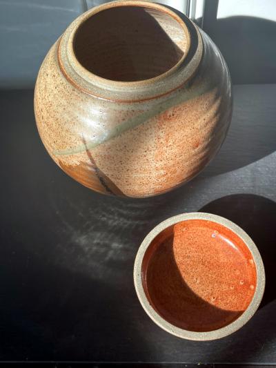 Karen Karnes Glazed Ceramic Jar Studio Pottery Karen Karnes