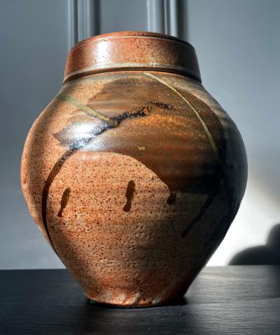 Karen Karnes Glazed Ceramic Jar Studio Pottery Karen Karnes