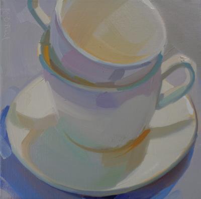 Karen O Neil Two White Cups