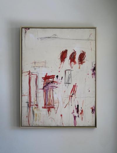 Karina Gentinetta Divine Spontaneity II Acrylic Oil Pastels Pencils Abstract Painting 48 x36