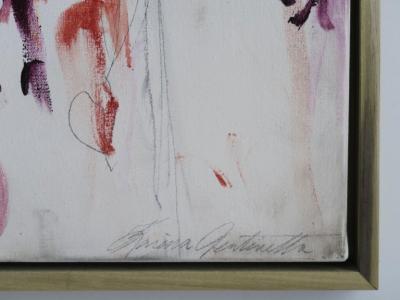 Karina Gentinetta Divine Spontaneity II Acrylic Oil Pastels Pencils Abstract Painting 48 x36