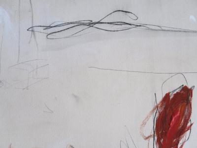 Karina Gentinetta Divine Spontaneity II Acrylic Oil Pastels Pencils Abstract Painting 48 x36