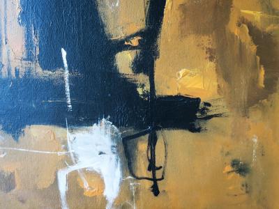 Karina Gentinetta Earthen Series No IV Acrylics in Brown Tones Abstract 27 5 x 27 5 