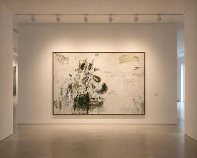 Karina Gentinetta Grand Overture in Green Monumental Acrylic Oil Pastel Painting 72 x108 