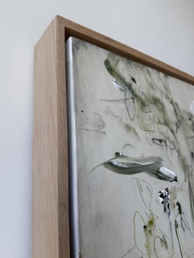 Karina Gentinetta Grand Overture in Green Monumental Acrylic Oil Pastel Painting 72 x108 