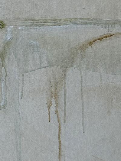 Karina Gentinetta Grand Overture in Green Monumental Acrylic Oil Pastel Painting 72 x108 