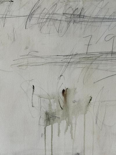 Karina Gentinetta Intermezzo in Green Large Scale Acrylic Pencil Oil Pastel Painting 60 x84 