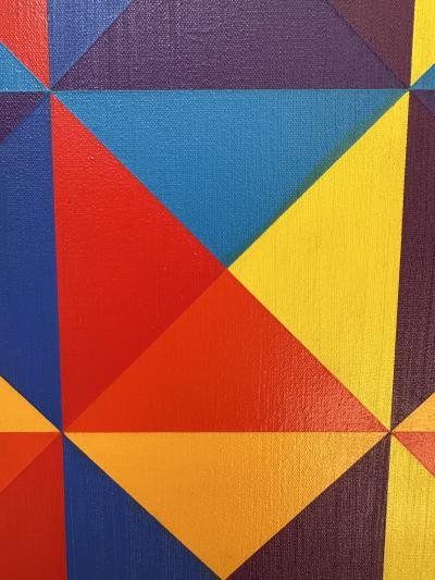 Karl Benjamin Large Geometric Painting