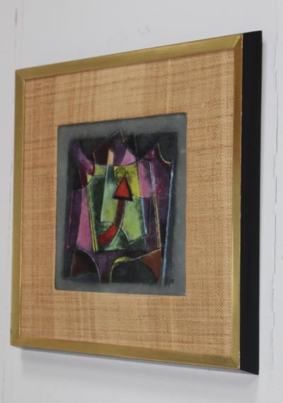 Karl Drerup Karl Drerup Enamel On Copper Modern Artwork