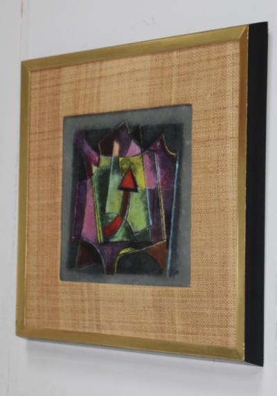 Karl Drerup Karl Drerup Enamel On Copper Modern Artwork