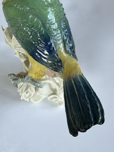 Karl Ens Karl Ens Fine Porcelain Polychrome Exotic Bird Sculpture of a Toucan