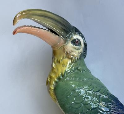 Karl Ens Karl Ens Fine Porcelain Polychrome Exotic Bird Sculpture of a Toucan