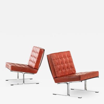 Karl Erik Ekselius Easy Chairs Model F60 Produced by JOC