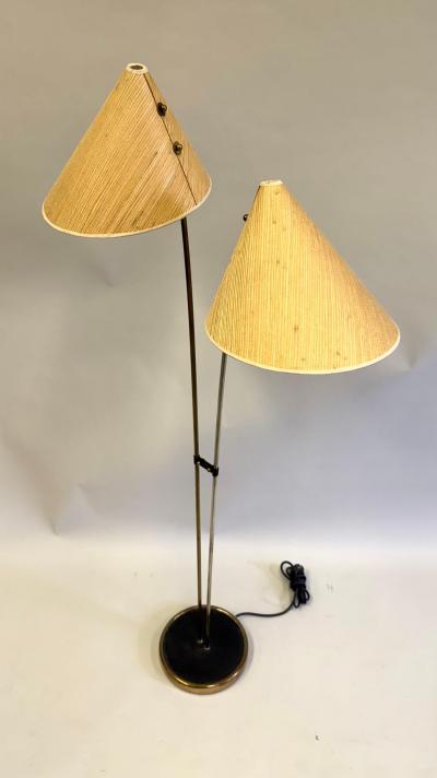 Karl Hagenauer 2 European Mid Century Modern Late Art Deco Floor Lamps by Karl Hagenauer