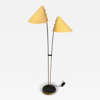 Karl Hagenauer 2 European Mid Century Modern Late Art Deco Floor Lamps by Karl Hagenauer