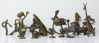 Karl Hagenauer Collection of Karl Hagenauer Brass Models Sculptures 1920s 1930s Austria