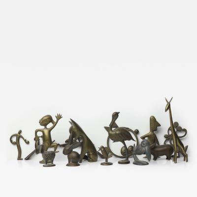 Karl Hagenauer Collection of Karl Hagenauer Brass Models Sculptures 1920s 1930s Austria