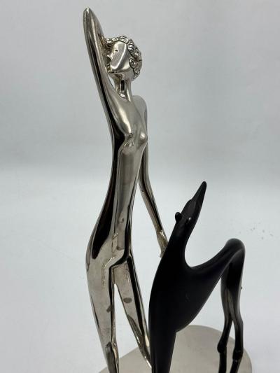 Karl Hagenauer Hagenauer Masterpiece Woman with Dog Vienna 1930s Art Deco