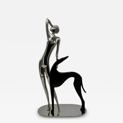 Karl Hagenauer Hagenauer Masterpiece Woman with Dog Vienna 1930s Art Deco