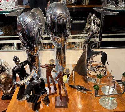 Karl Hagenauer Karl Hagenauer Chrome Sailboat Sculpture Vienna Art Deco c 1928