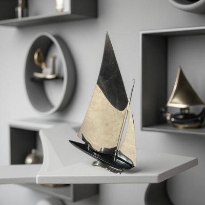 Karl Hagenauer Karl Hagenauer Chrome Sailboat Sculpture Vienna Art Deco c 1928