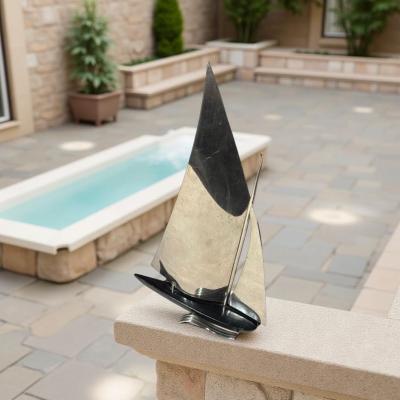 Karl Hagenauer Karl Hagenauer Chrome Sailboat Sculpture Vienna Art Deco c 1928