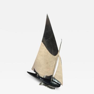 Karl Hagenauer Karl Hagenauer Chrome Sailboat Sculpture Vienna Art Deco c 1928