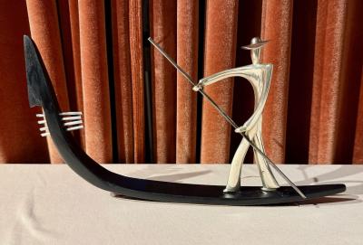 Karl Hagenauer Karl Hagenauer Gondolier Sculpture Austria Art Deco 1930s