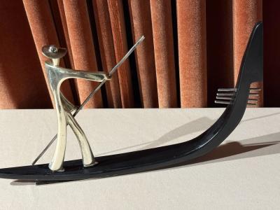 Karl Hagenauer Karl Hagenauer Gondolier Sculpture Austria Art Deco 1930s