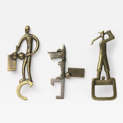 Karl Hagenauer Set of 3 Original Karl Hagenauer Prototype Model Bottle Openers Austria 1930