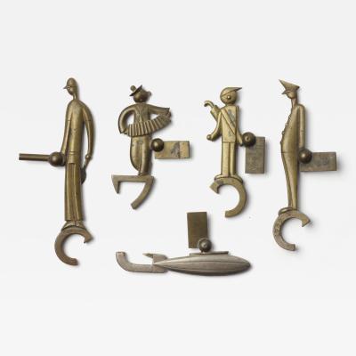 Karl Hagenauer Set of 5 Original Karl Hagenauer Prototype Model Bottle Openers Austria 1930