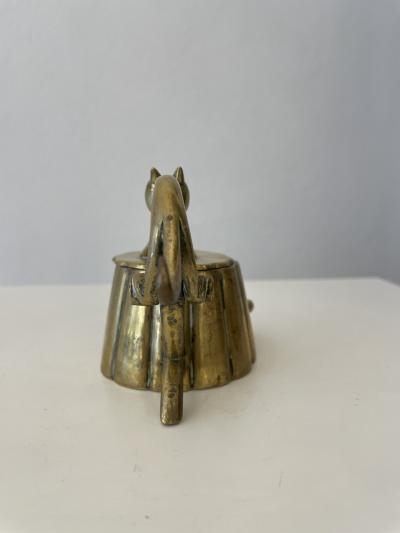Karl Hagenauer Small Art Deco Brass Cat Box Karl Hagenauer Austria