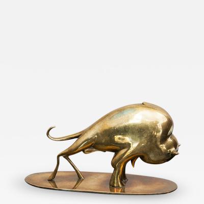Karl Hagenauer Viennese Brass Bull 1019 Paperweight by Karl Hagenauer for Hagenauer 1929