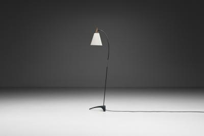Karl Heinz Kinsky Metal Floor Lamp with Crowfoot Base by Karl Heinz Kinsky Attr Germany 1950s