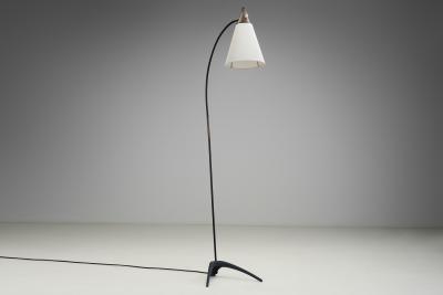 Karl Heinz Kinsky Metal Floor Lamp with Crowfoot Base by Karl Heinz Kinsky Attr Germany 1950s