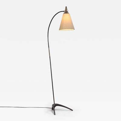Karl Heinz Kinsky Metal Floor Lamp with Crowfoot Base by Karl Heinz Kinsky Attr Germany 1950s