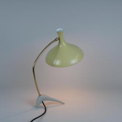 Karl Heinz Kinsky Sleek Crowfoot Table Lamp in Yellow by Karl Heinz Kinsky for Cosack 1950s