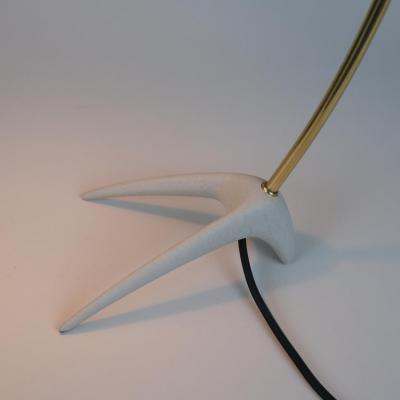 Karl Heinz Kinsky Sleek Crowfoot Table Lamp in Yellow by Karl Heinz Kinsky for Cosack 1950s