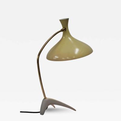 Karl Heinz Kinsky Sleek Crowfoot Table Lamp in Yellow by Karl Heinz Kinsky for Cosack 1950s
