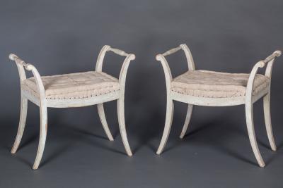 Karl Johann Bauer Pair of Karl Johann Stools