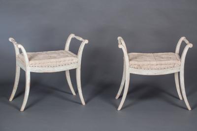 Karl Johann Bauer Pair of Karl Johann Stools