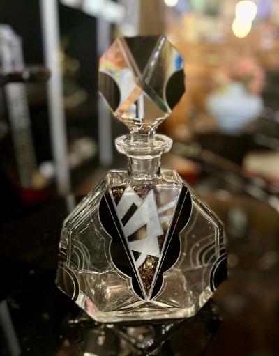 Karl Palda Art Deco Decanter or Perfume Bottle by Karl Palda