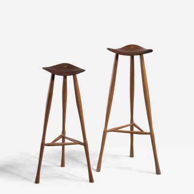 Karl Seemuller Karl Seemuller and Emil Milan pair of bar stools