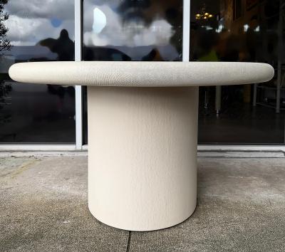 Karl Springer 1980s Karl Springer Style Grasscloth Wrapped Dining Table