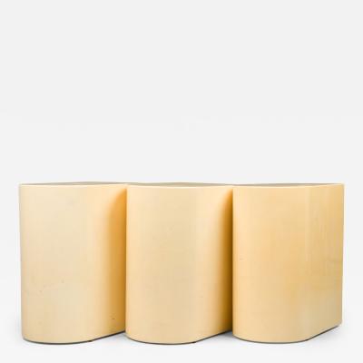 Karl Springer 3 Mid Century Continental Karl Springer GoatSkin Pedestal End Table