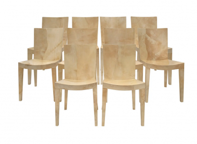 Karl Springer 6 JMF SIDE CHAIRS Circa 1980