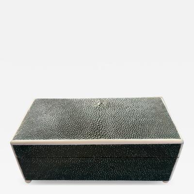 Karl Springer ART DECO REVIVAL SHAGREEN BONE RECTANGULAR BOX